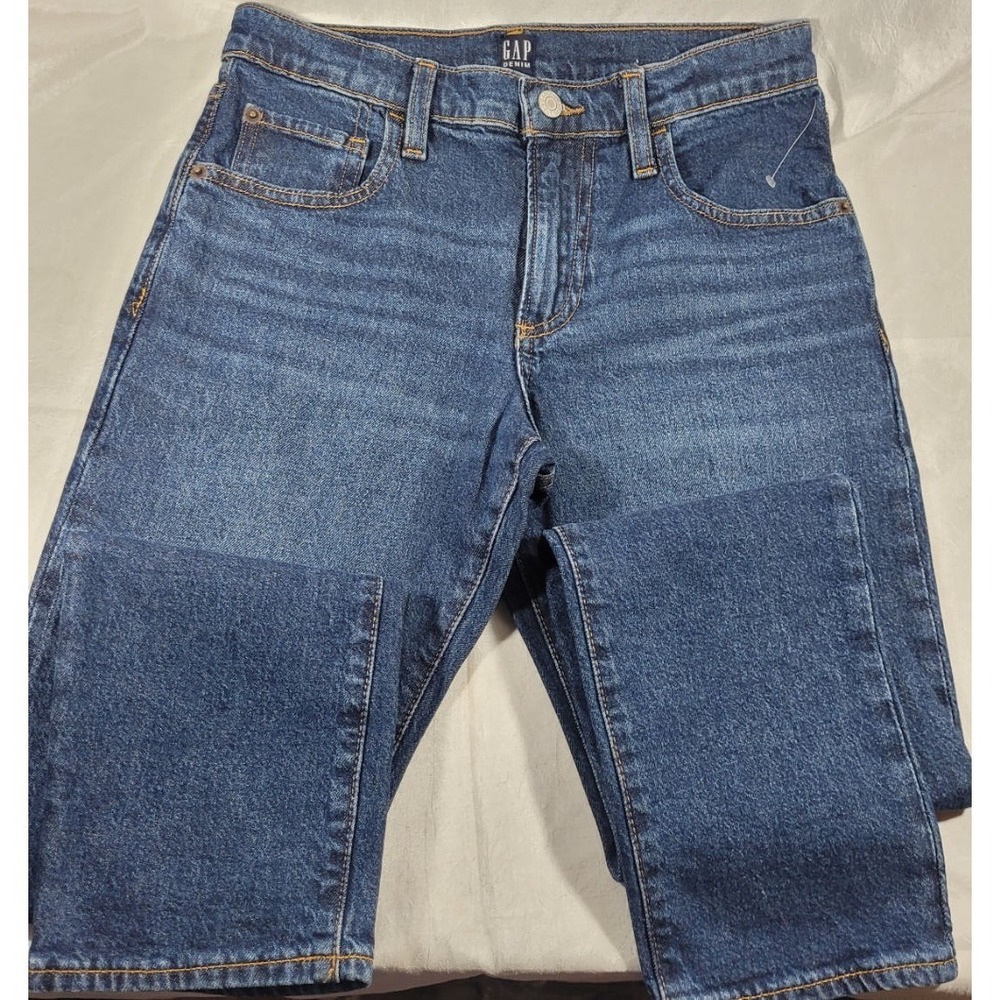 GAP Kids Slim Taper‎ Jeans w/ Hidden Adjustable Waist - Dark Wash - Sz 14